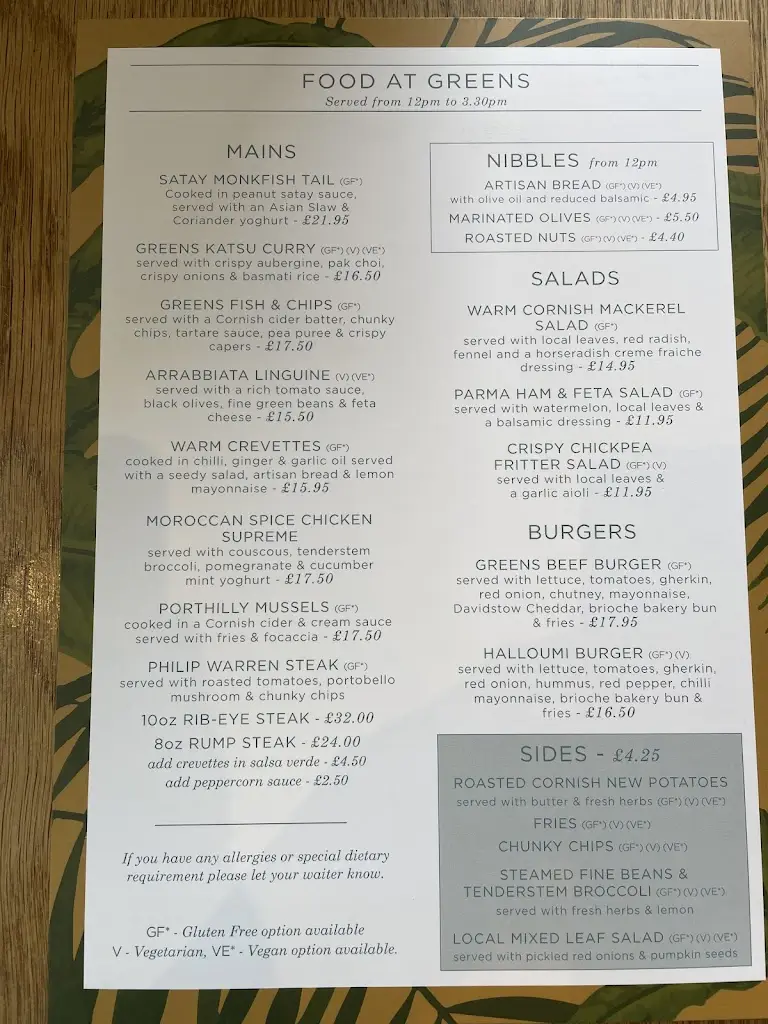 Menu_Greens of Padstow_Padstow_image_2