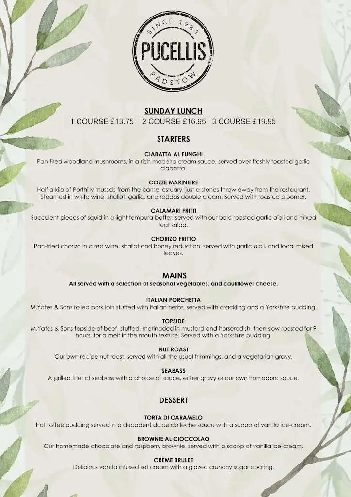 Menu_Pucelli's Restaurant_Padstow_image_3