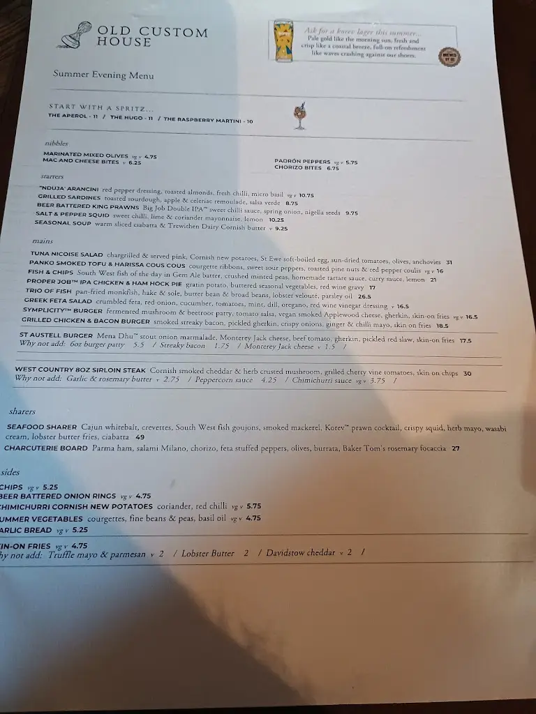 Menu_Old Custom House, Padstow_Padstow_image_3