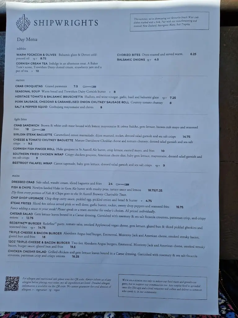 Menu_Shipwrights, Padstow_Padstow_immagine_3
