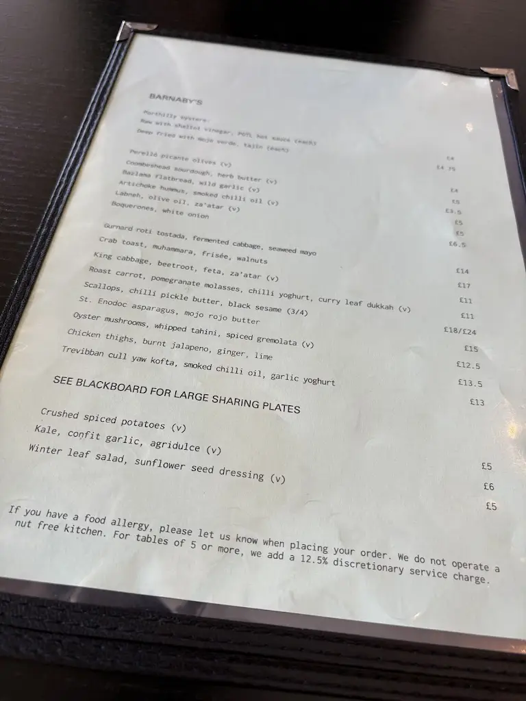 Menu_Barnaby's Padstow_Padstow_image_2