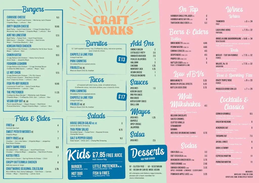 Menu_Craftworks Secret Garden_Padstow_image_1