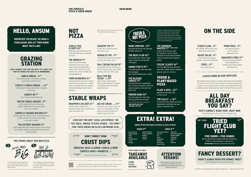 Menu_The Padstow Stable_Padstow_imagen_1
