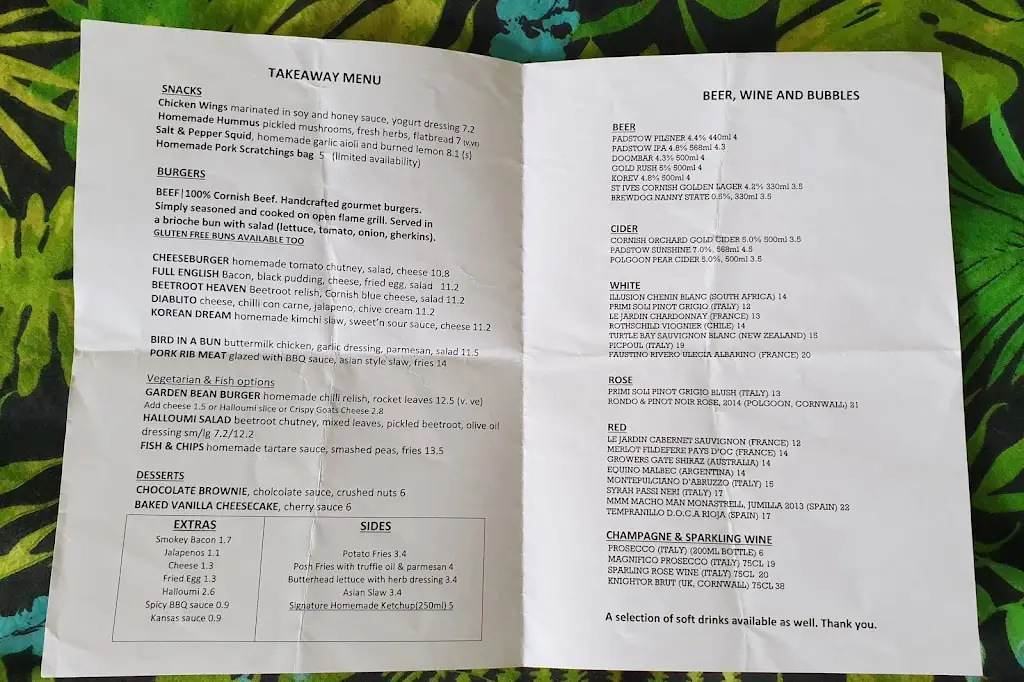 Menu_Burgers & Fish Padstow_Padstow_image_4