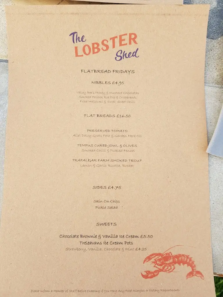 Menu_The Lobster Shed_Padstow_immagine_3