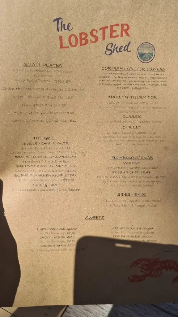 Menu_The Lobster Shed_Padstow_immagine_4