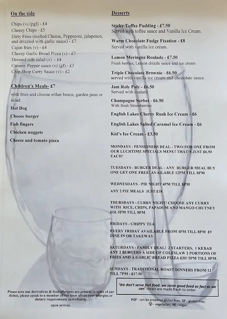 Menu_The Punch Bowl_Barnoldswick_imagen_1