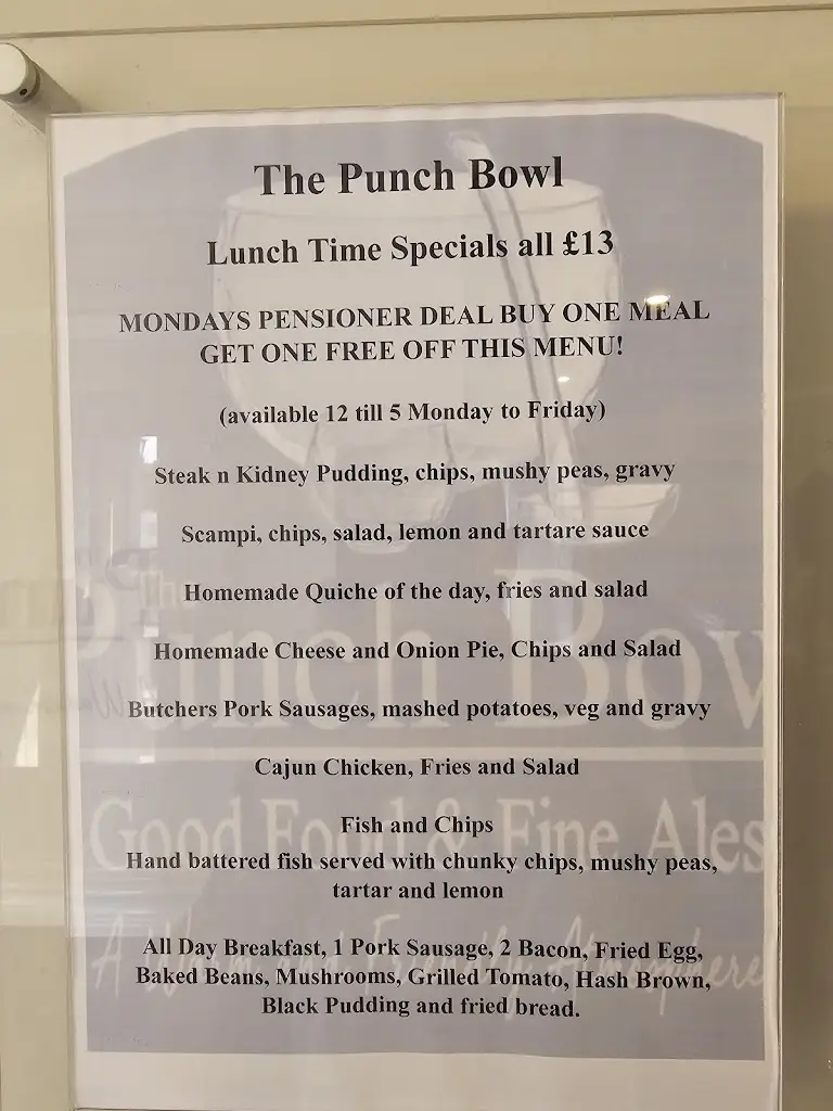 Menu_The Punch Bowl_Barnoldswick_imagen_3