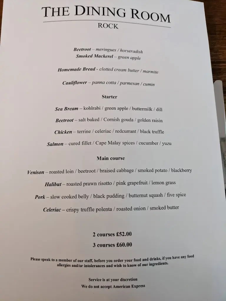 Menu_The Dining Room restaurant_Padstow_image_2