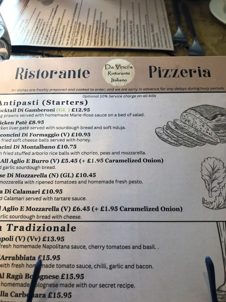 Menu_Da Vinci's Italian Restaurant_Poole_image_1