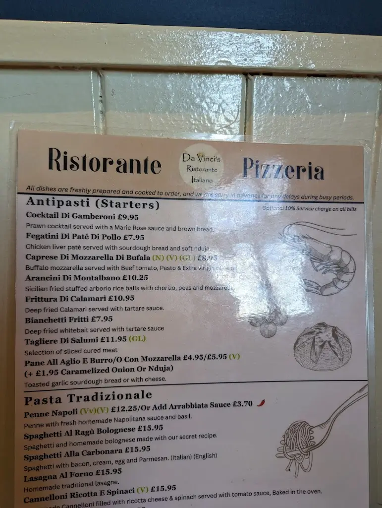 Menu_Da Vinci's Italian Restaurant_Poole_image_2