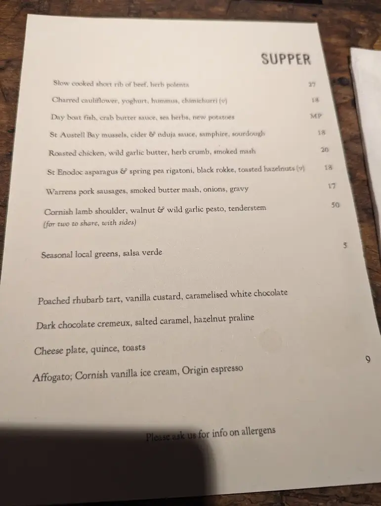 Menu_The Standard Inn, Portscatho_Portscatho_immagine_4