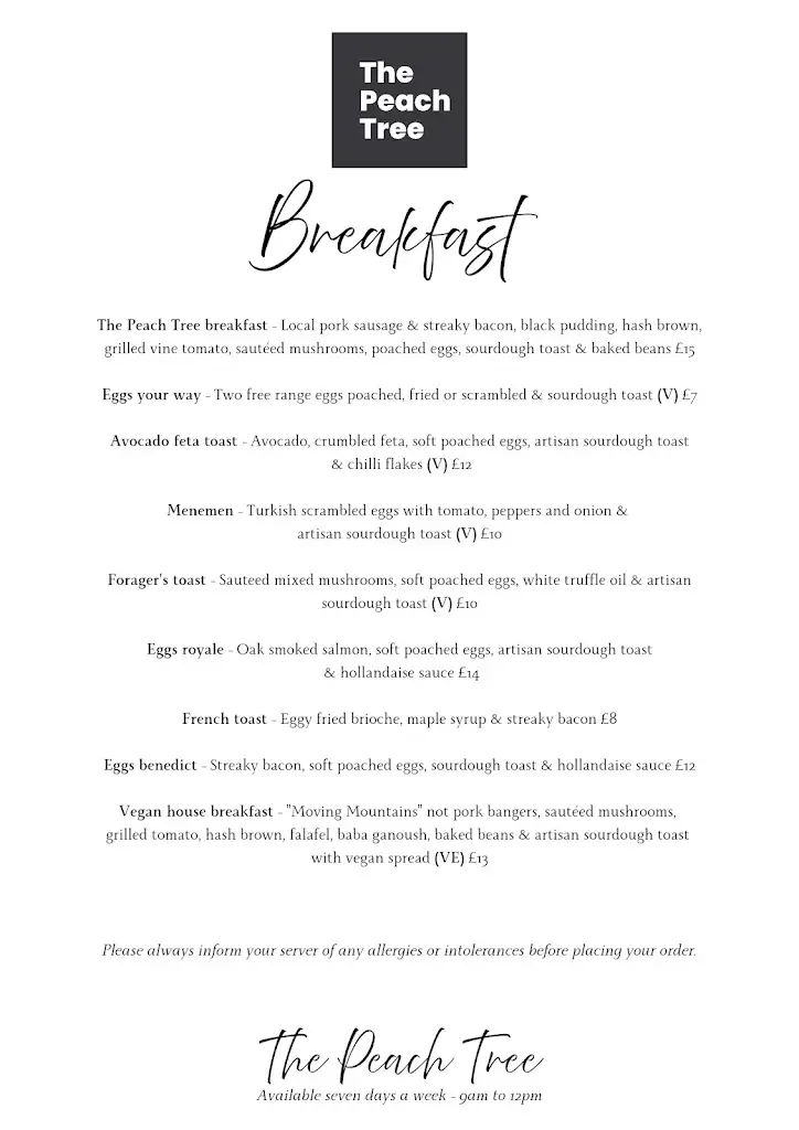 Menu_The Peach Tree Restaurant Shrewsbury_Pontesbury_image_2