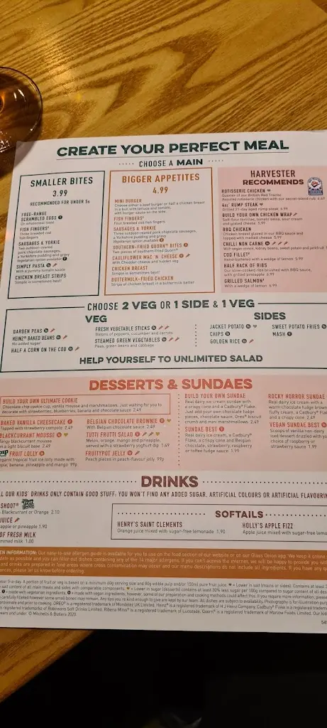 Menu_Harvester Oakmere Potters Bar_Potters Bar_image_2