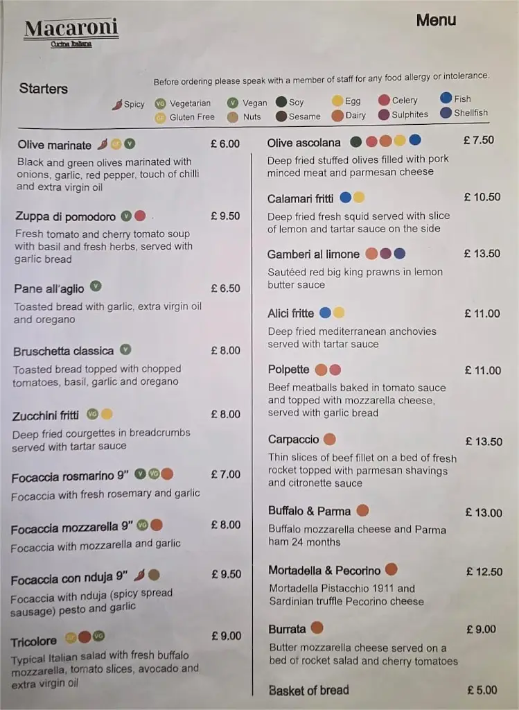 Menu_Macaroni Restaurant_Potters Bar_image_1