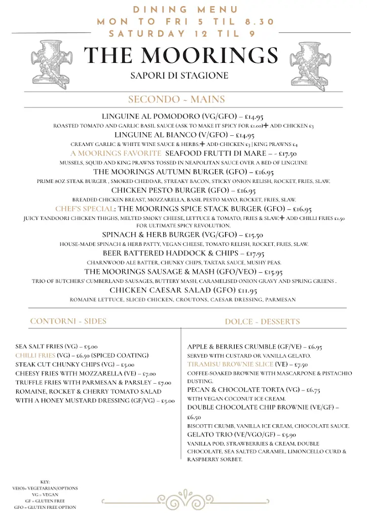 Menu_The Moorings_Barrow upon Soar_image_2