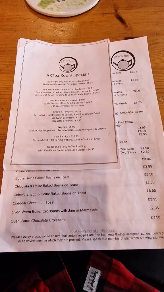 Menu_The Artea Room - Countryside Cafe and Gift Shop_Potterspury_image_4