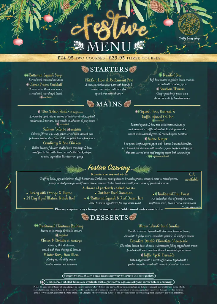 Menu_The Old Talbot Restaurant, Pub, Hotel and Takeaway_Potterspury_image_1
