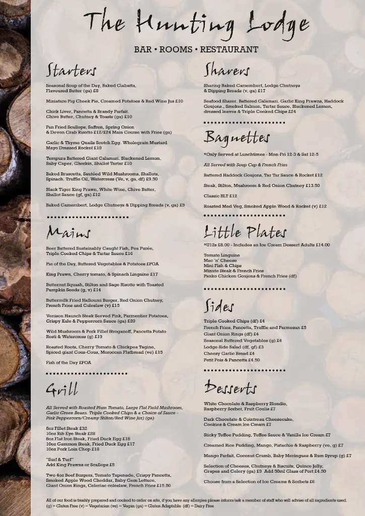 Menu_The Hunting Lodge_Barrow upon Soar_image_1