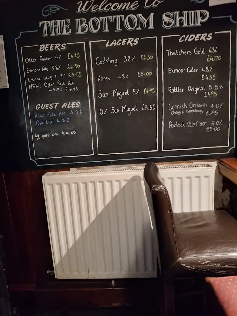 Menu_The Bottom Ship_Porlock_image_1