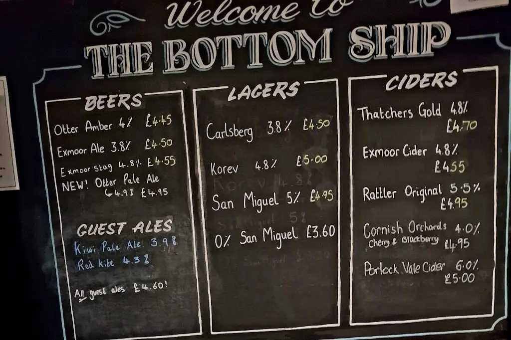 Menu_The Bottom Ship_Porlock_image_2