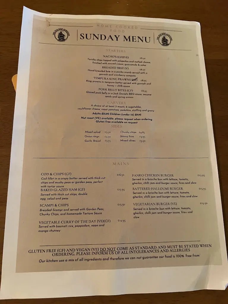 Menu_The Old Ship Aground_Porlock_image_3