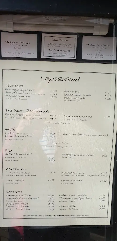 Menu_Lapswood Restaurant_Porlock_image_1