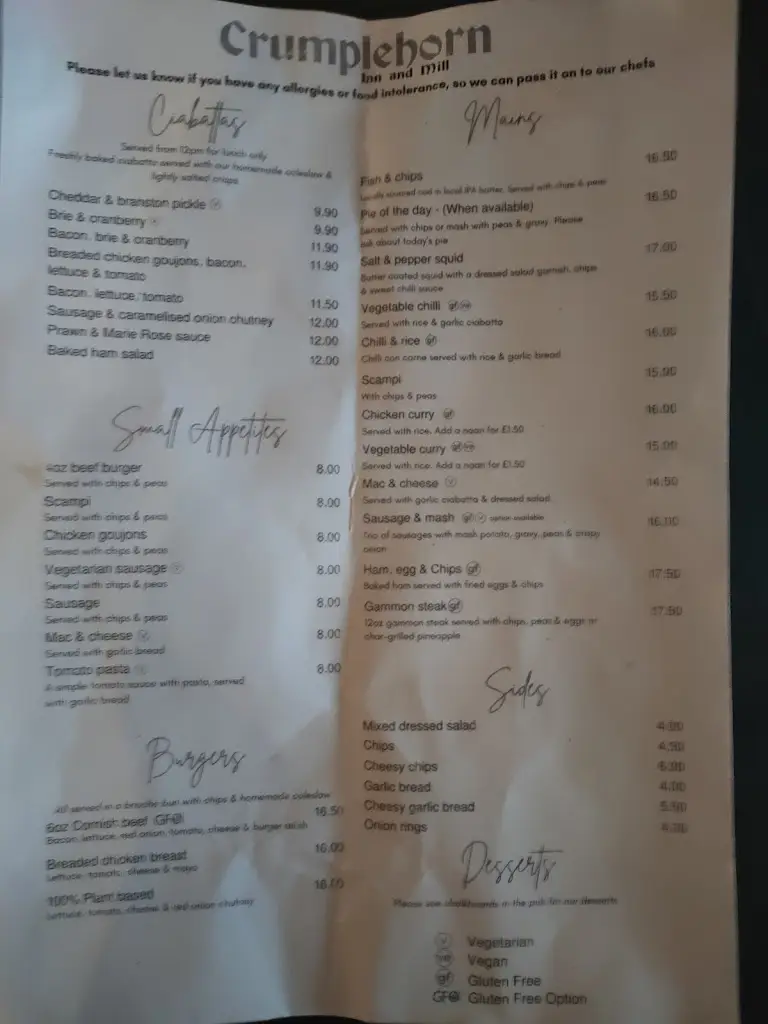 Menu_The Crumplehorn Inn & Mill_Polperro_image_4