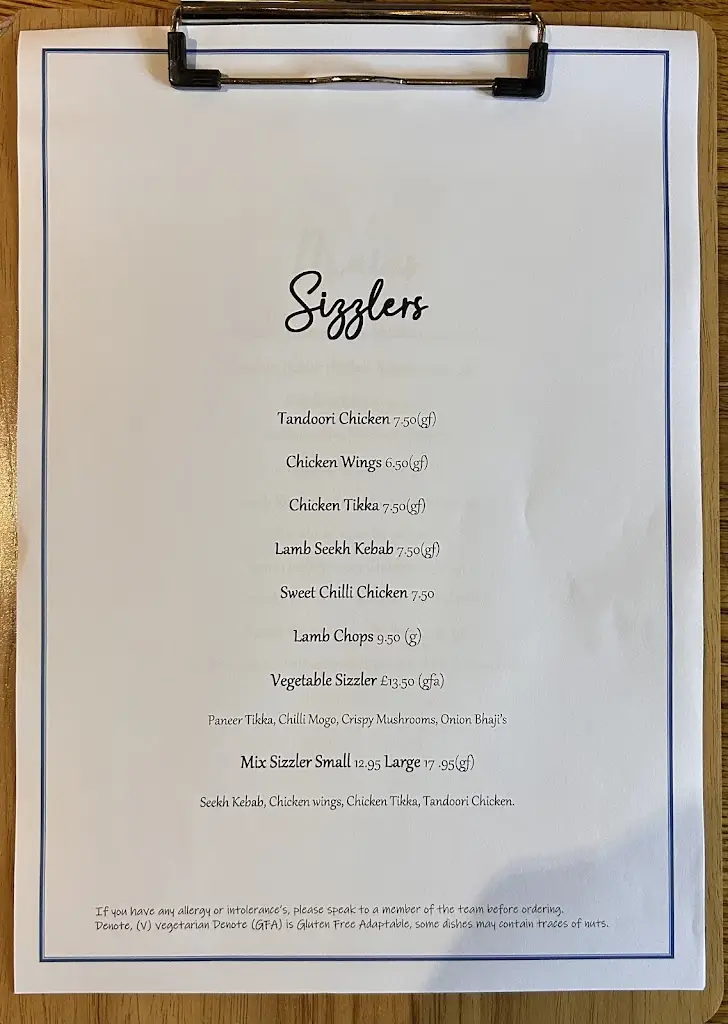 Menu_The Three Crowns_Barrow upon Soar_immagine_3