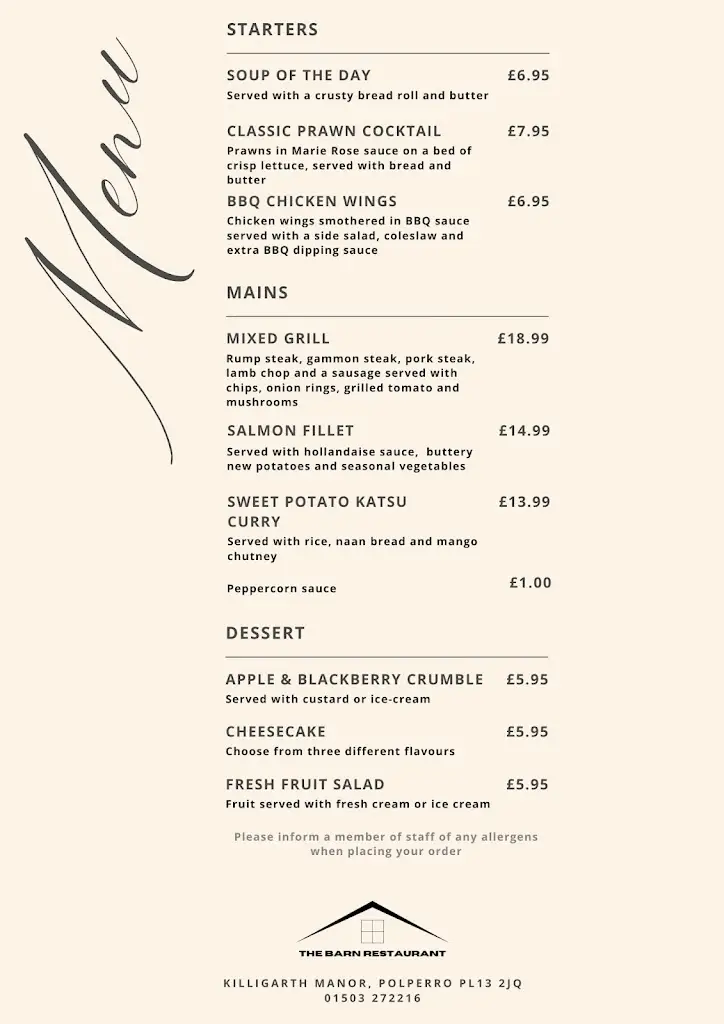 Menu_The Barn Restaurant_Polperro_image_2