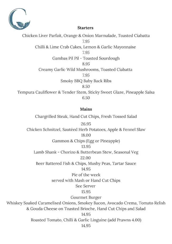 Menu_Coso At The Mermaid_Prescot_image_3