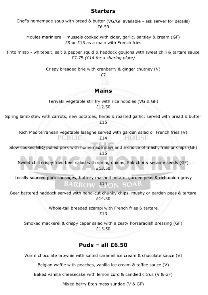 Menu_The Navigation Inn_Barrow upon Soar_image_4