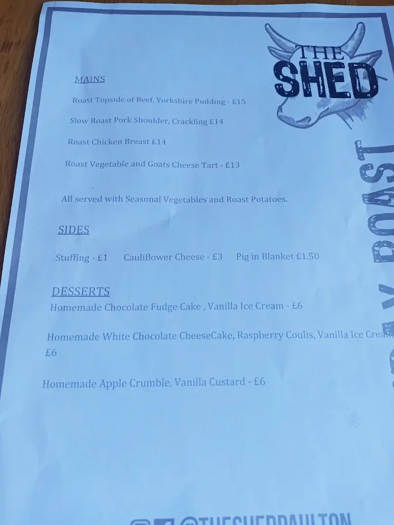 Menu_The Shed Paulton_Priston_image_1