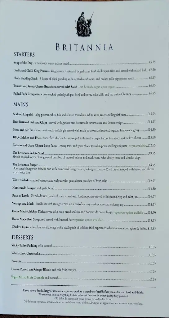 Menu_The Britannia_Queniborough_image_1