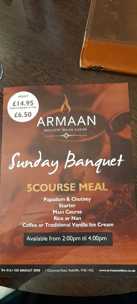 Menu_Armaan, Exquisite Indian Cuisine_Radcliffe_image_2