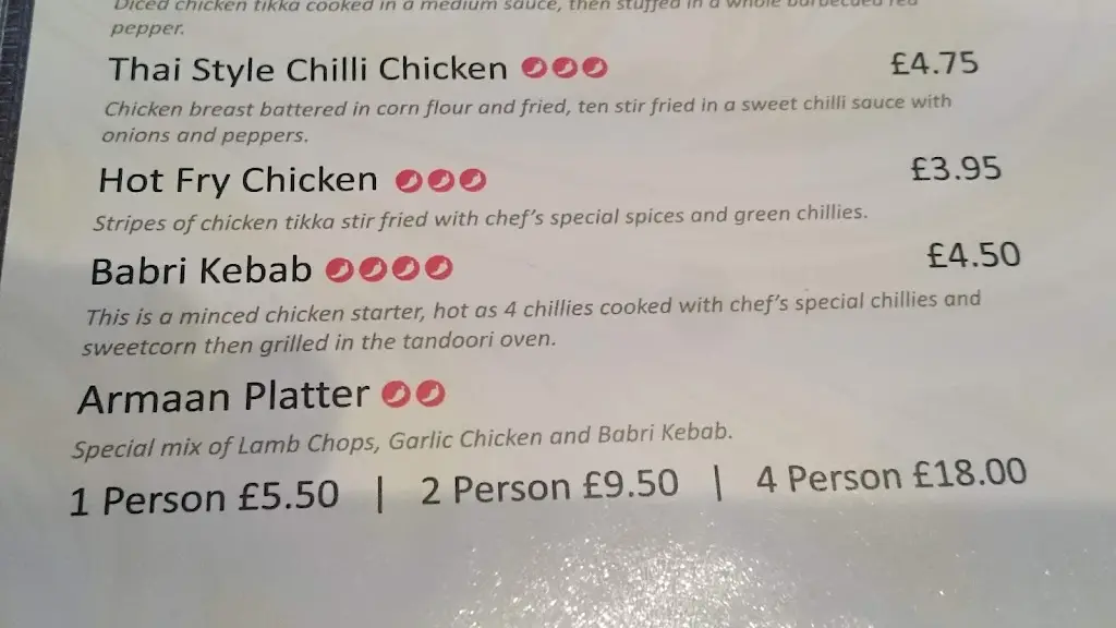 Menu_Armaan, Exquisite Indian Cuisine_Radcliffe_image_4