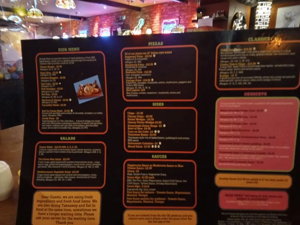 Menu_The Green Man Norwich Family Diner_Rackheath_imagen_4