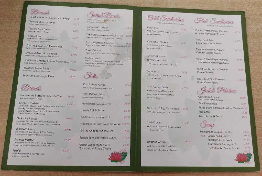 Menu_Lilypad Cafe_Pocklington_image_1