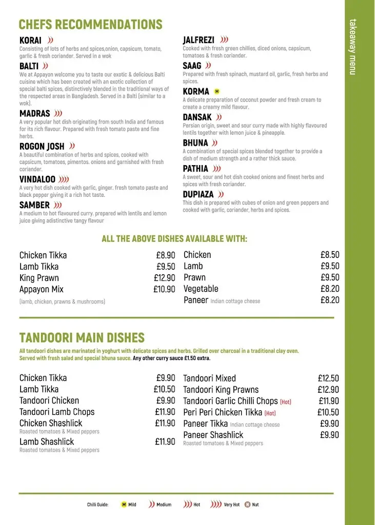 Menu_Appayon Indian Restaurant_Poynton_image_3