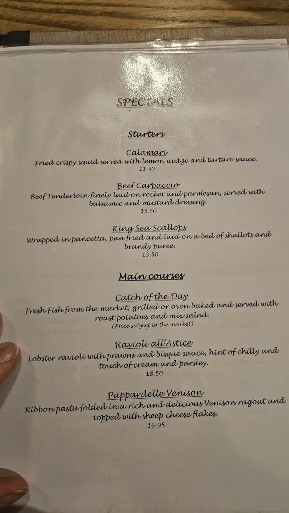 Menu_Ferrari's Trattoria Restaurant_Barrow upon Soar_image_1