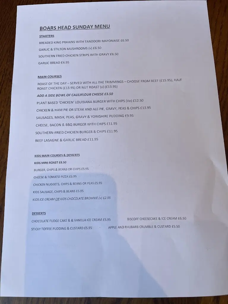 Menu_The Boars Head_Poynton_image_2