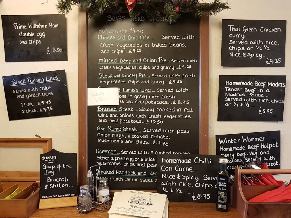 Menu_The Boars Head_Poynton_image_3