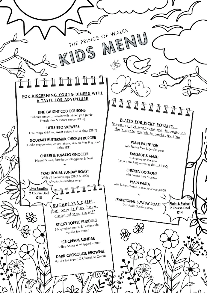 Menu_The Prince of Wales Baslow_Baslow_image_4