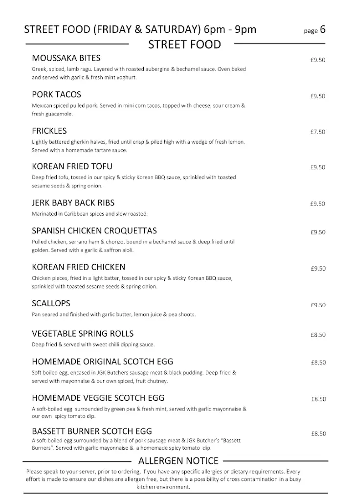 Menü_The Five Bells_Purton_Bild_1