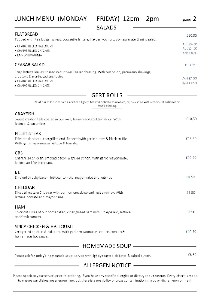 Menü_The Five Bells_Purton_Bild_2