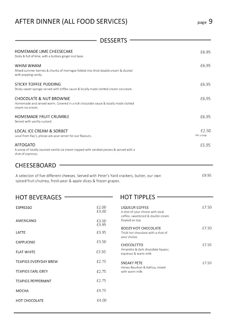 Menü_The Five Bells_Purton_Bild_3