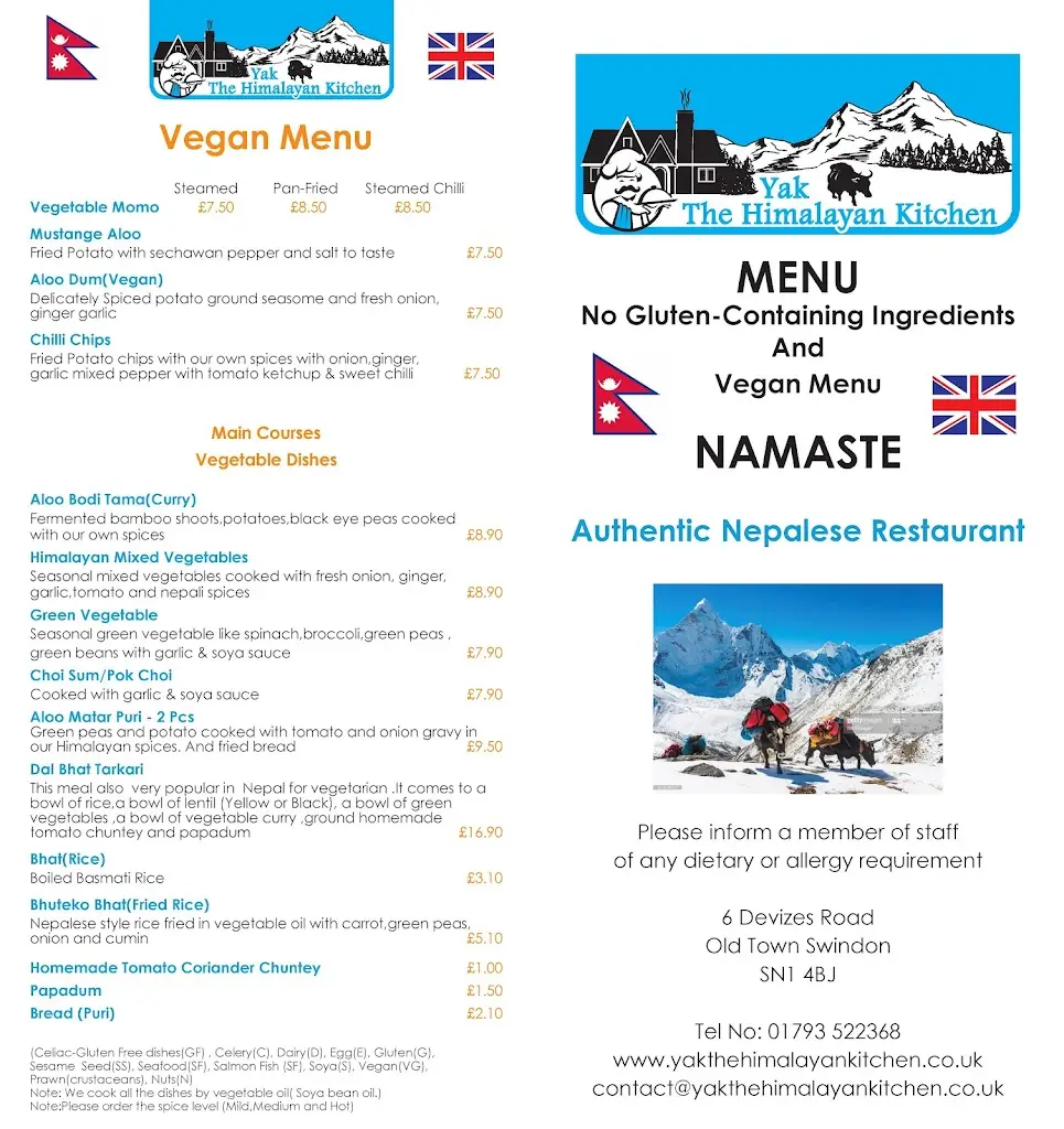 Menu_Yak The Himalayan Kitchen_Purton_image_4