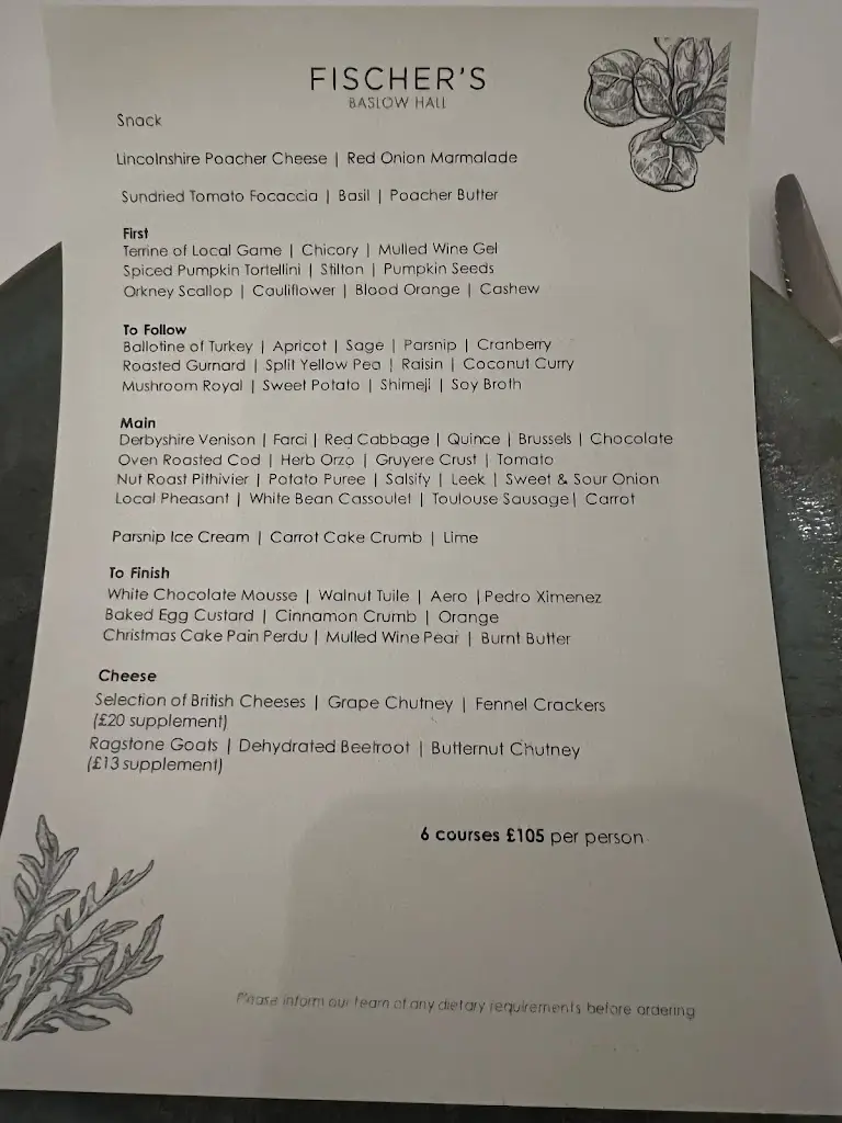 Menu_Fischer's Baslow Hall_Baslow_image_2