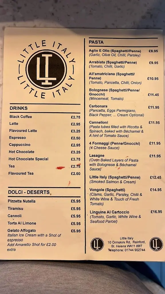 Menu_Little Italy_Rainford_immagine_1