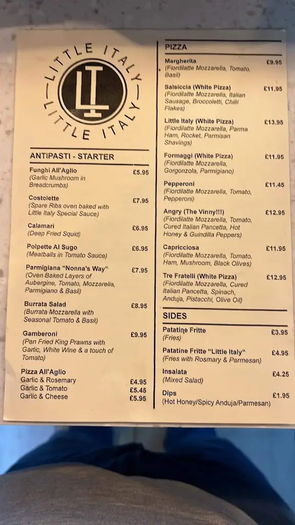Menu_Little Italy_Rainford_immagine_2
